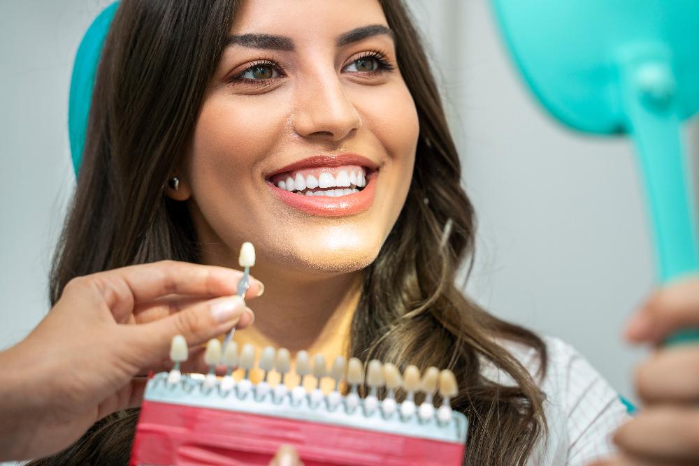 woman with black hair smiling | teeth whitening cookeville tn